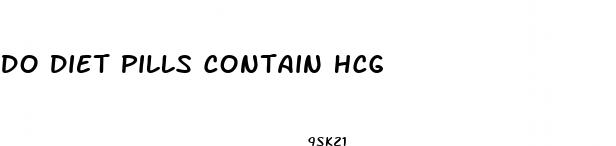 do diet pills contain hcg