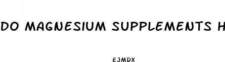 do magnesium supplements help weight loss