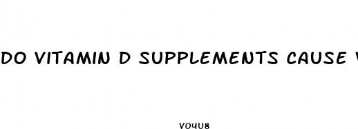 do vitamin d supplements cause weight loss