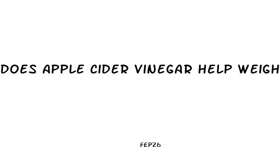 does apple cider vinegar help weight loss