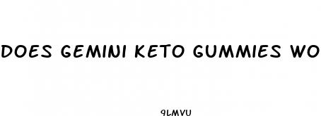 does gemini keto gummies work