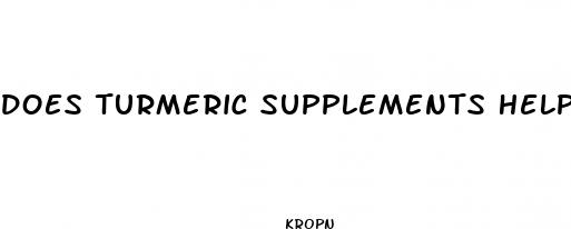 does turmeric supplements help with weight loss