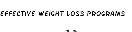 effective weight loss programs