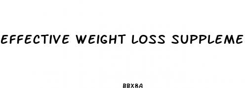 effective weight loss supplement