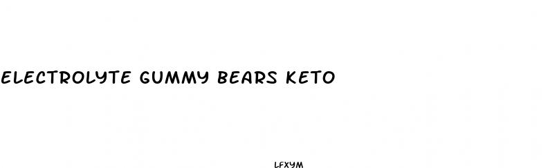 electrolyte gummy bears keto