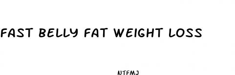 fast belly fat weight loss