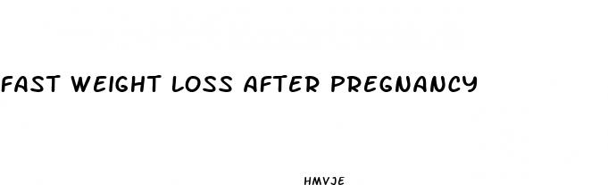 fast weight loss after pregnancy