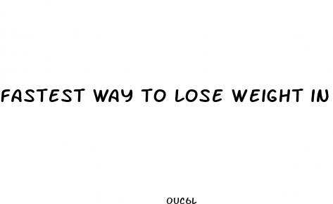 fastest way to lose weight in a week without pills