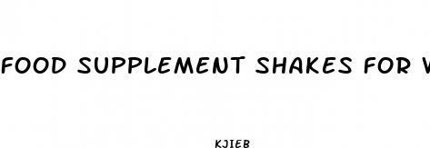 food supplement shakes for weight loss