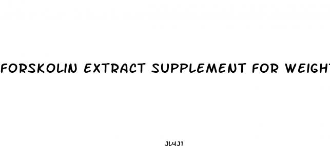 forskolin extract supplement for weight loss