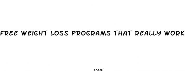 free weight loss programs that really work