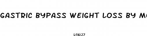 gastric bypass weight loss by month