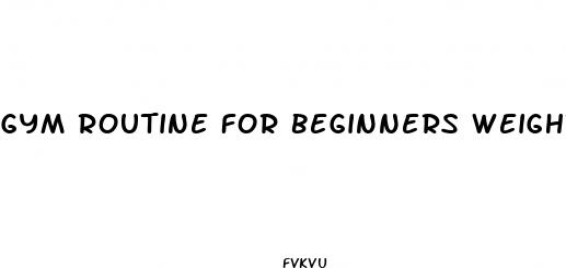 gym routine for beginners weight loss