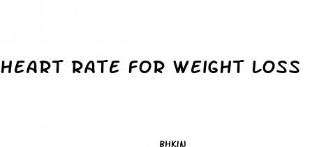 heart rate for weight loss