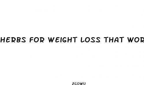 herbs for weight loss that work