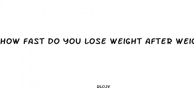 how fast do you lose weight after weight loss surgery
