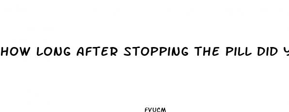 how long after stopping the pill did you lose weight
