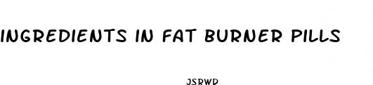 ingredients in fat burner pills