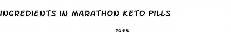 ingredients in marathon keto pills