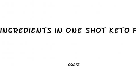 ingredients in one shot keto pills