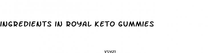 ingredients in royal keto gummies