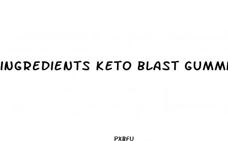 ingredients keto blast gummies