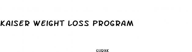 kaiser weight loss program