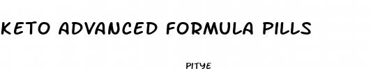 keto advanced formula pills