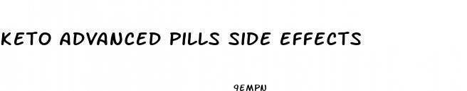 keto advanced pills side effects