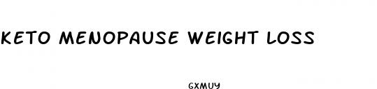 keto menopause weight loss