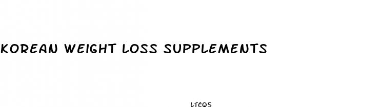 korean weight loss supplements