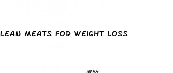 lean meats for weight loss