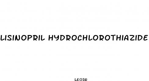 lisinopril hydrochlorothiazide weight loss