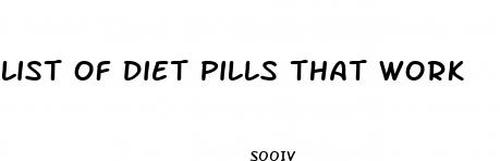 list of diet pills that work