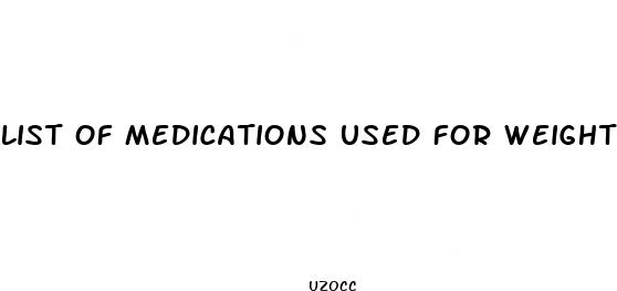 list of medications used for weight loss