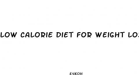 low calorie diet for weight loss