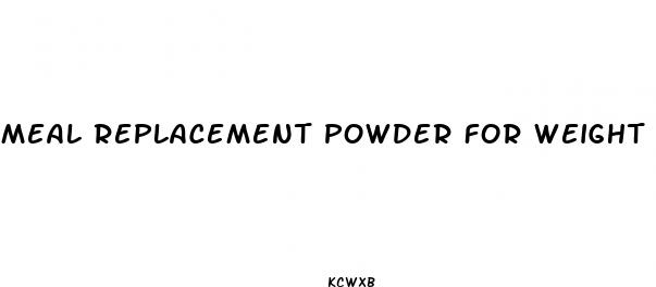 meal replacement powder for weight loss