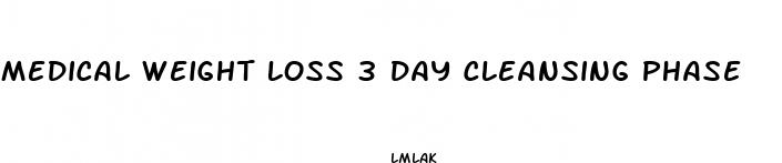 medical weight loss 3 day cleansing phase