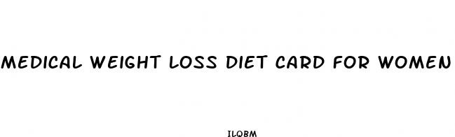 medical weight loss diet card for women