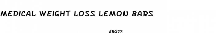 medical weight loss lemon bars