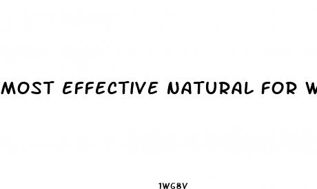 most effective natural for weight loss