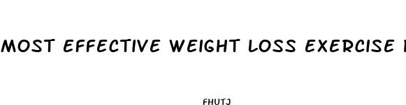 most effective weight loss exercise program