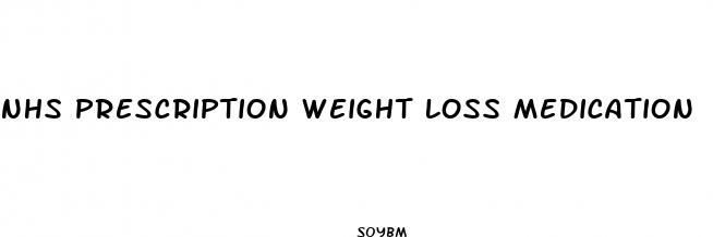 nhs prescription weight loss medication
