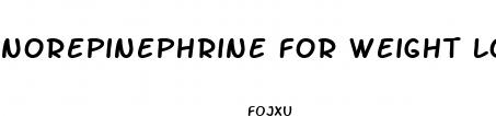 norepinephrine for weight loss