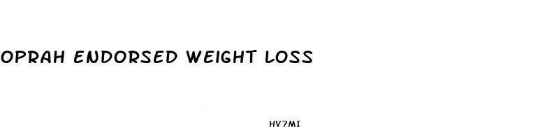 oprah endorsed weight loss
