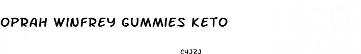 oprah winfrey gummies keto