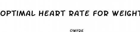 optimal heart rate for weight loss