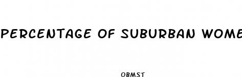 percentage of suburban women on diet pills