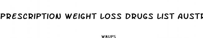 prescription weight loss drugs list australia