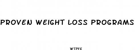 proven weight loss programs